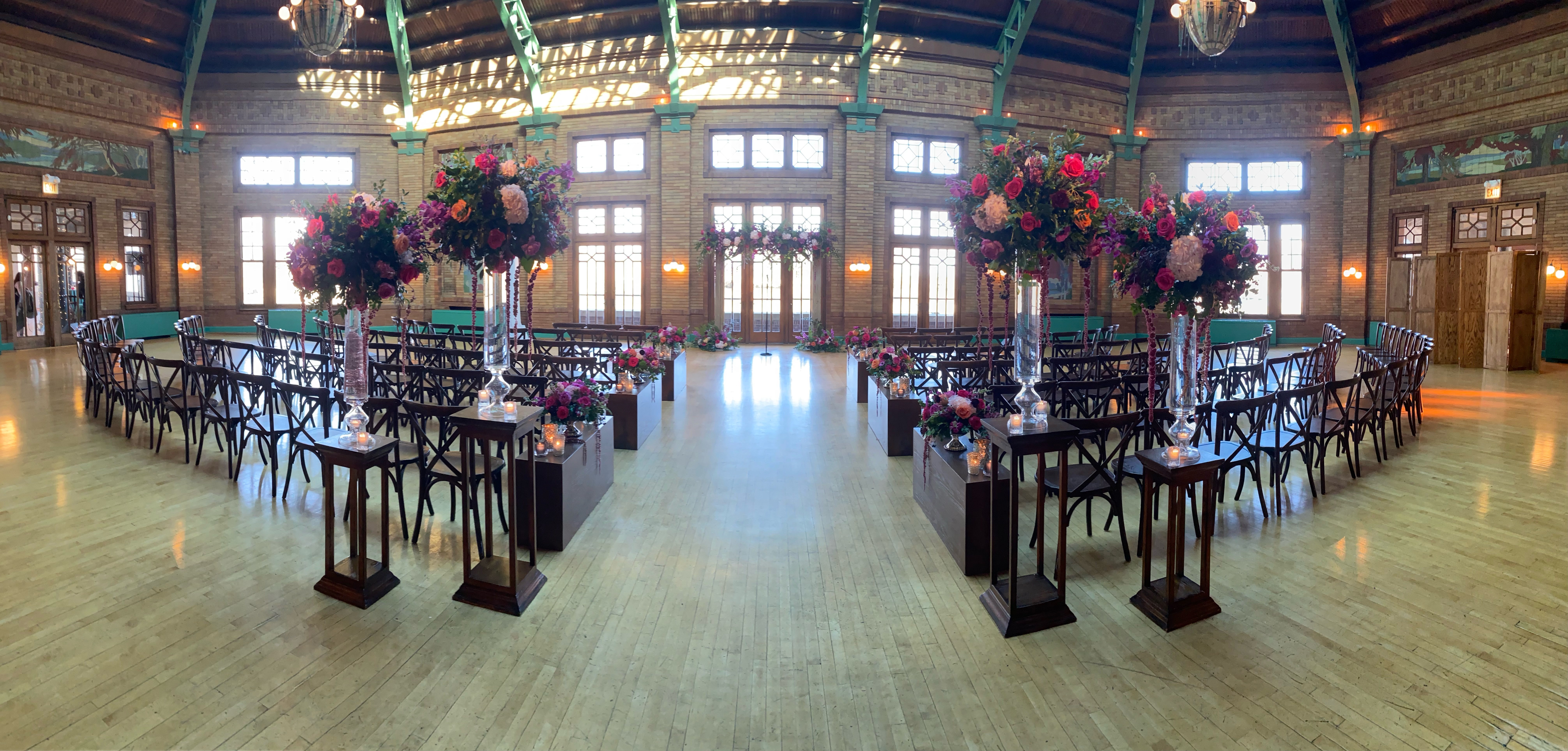 Wedding Ceremony at Café Brauer in Lincoln Park, Chicago Illinois